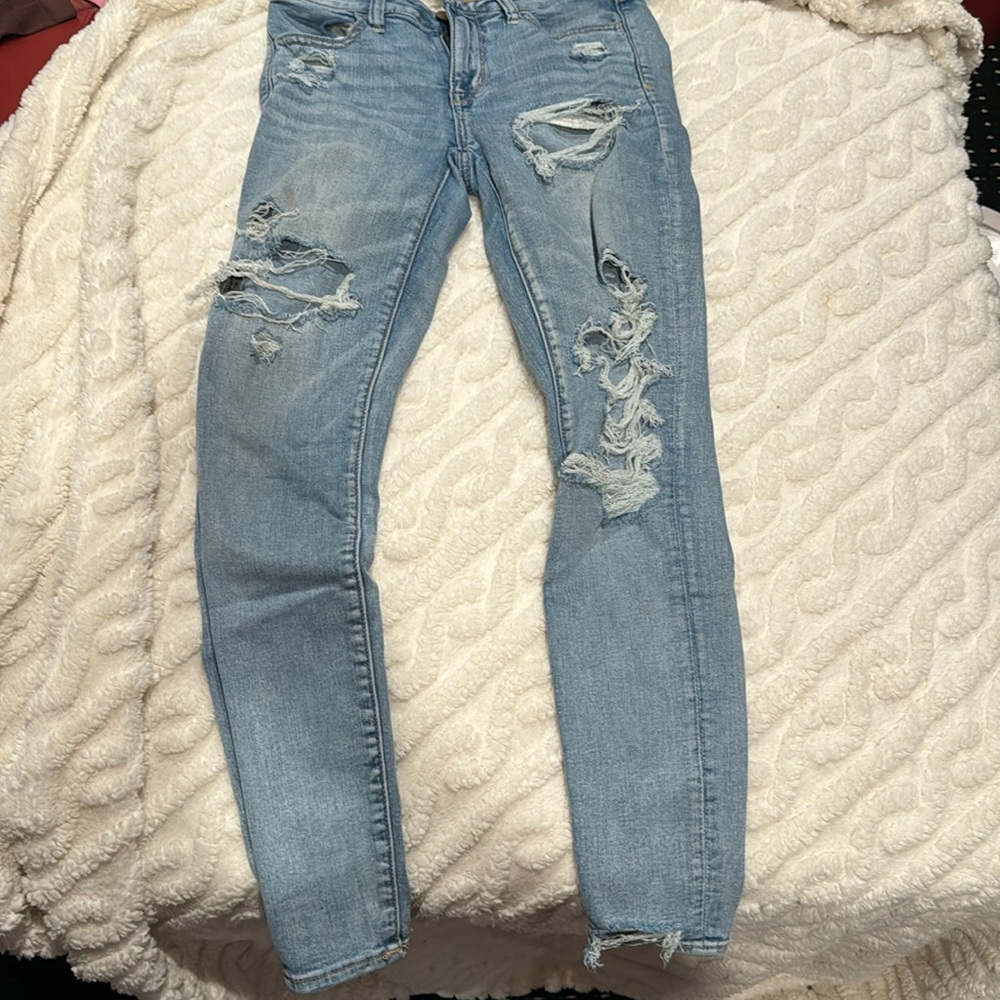 Light wash ripped jeans